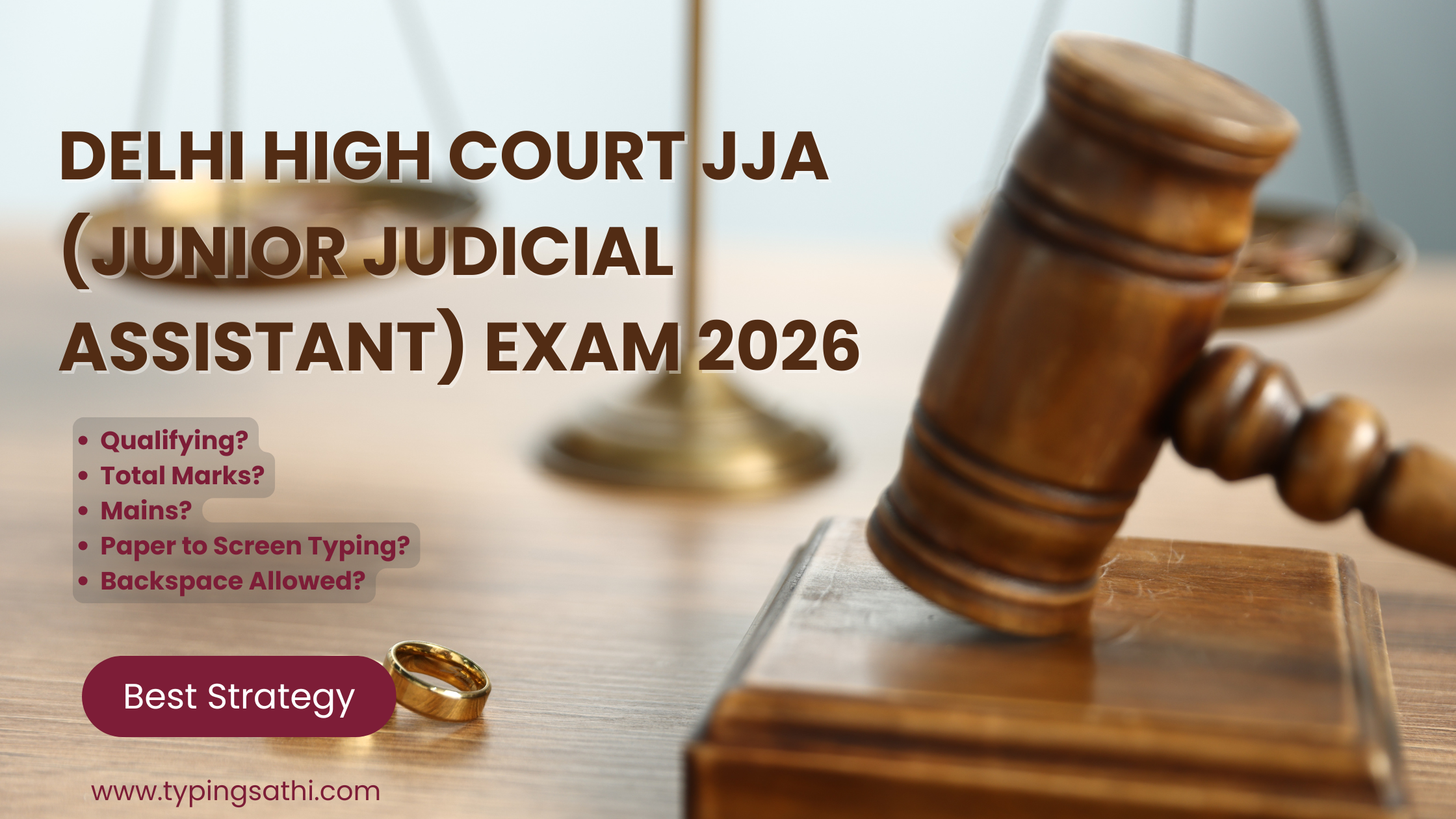 Delhi High Court JJA Junior Judicial Assistant Exam 2026 – TypingSathi