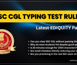 SSC CGL Typing Test Rules