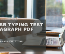 DSSSB Typing Test Paragraph PDF
