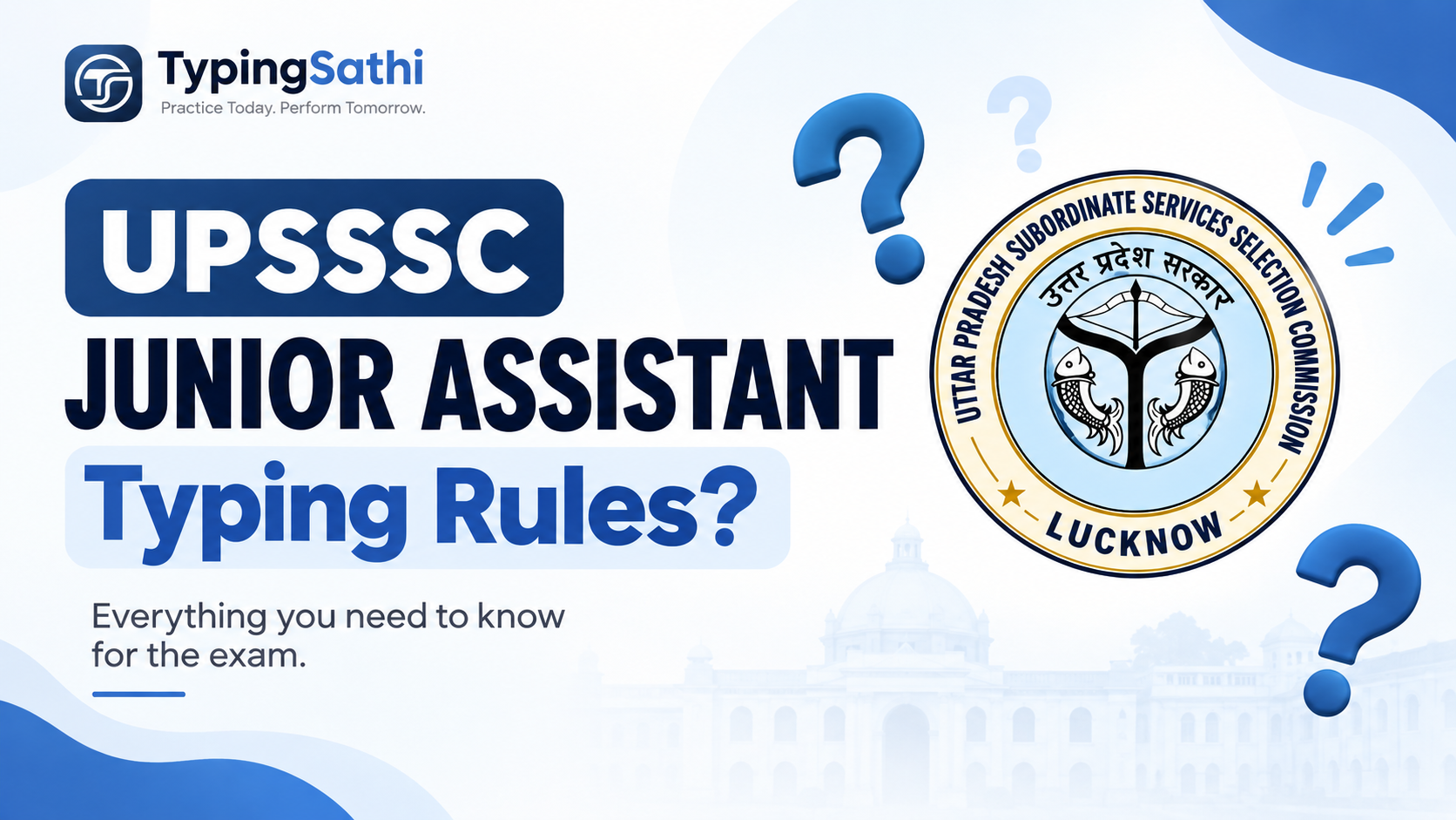 UPSSSC Junior Assistant Typing Test Rules